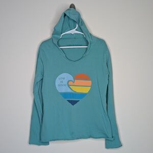 Life Is Good Heart Hoodie M